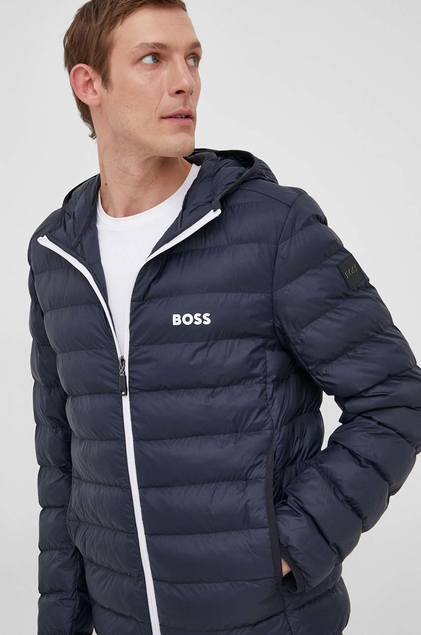 Boss Geaca Boss Athleisure Barbati, Culoarea Albastru Marin, De Tranzitie