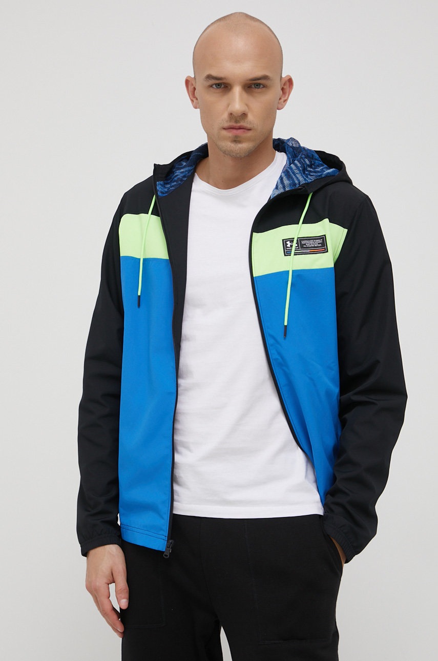 Under armour windbreaker sportstyle chroma 1370346 culoarea negru, de tranzitie