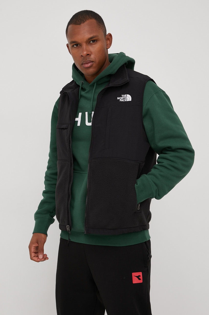 

Елек The North Face M Denali Vest мъжки в черно с преходна изолация, Черен