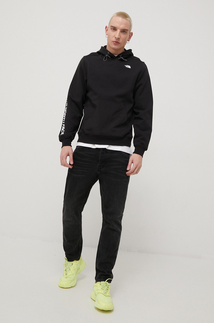 

Кофта The North Face  Tech Hoodie чоловіча колір чорний з принтом