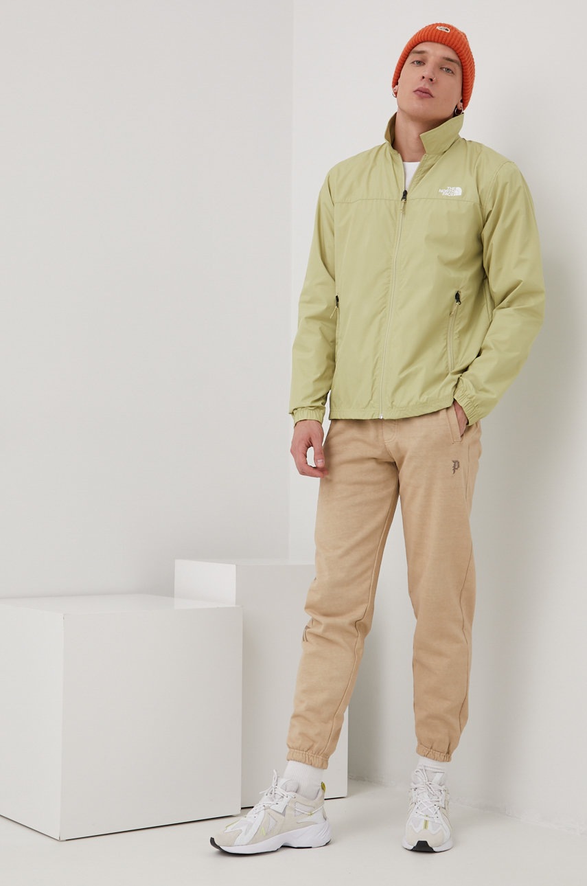 The North Face kurtka CYCLONE COACHES JACKET męska kolor zielony przejściowa