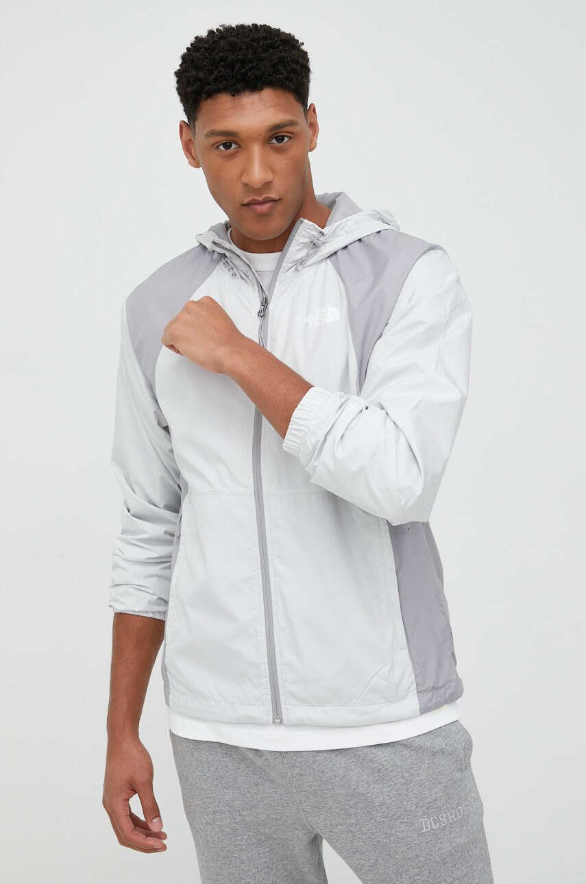 The north face geaca hydraneline barbati, culoarea gri, de tranzitie