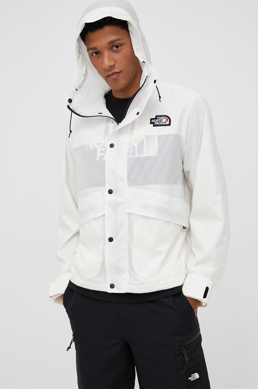 The north face geaca outline barbati, culoarea bej, de tranzitie