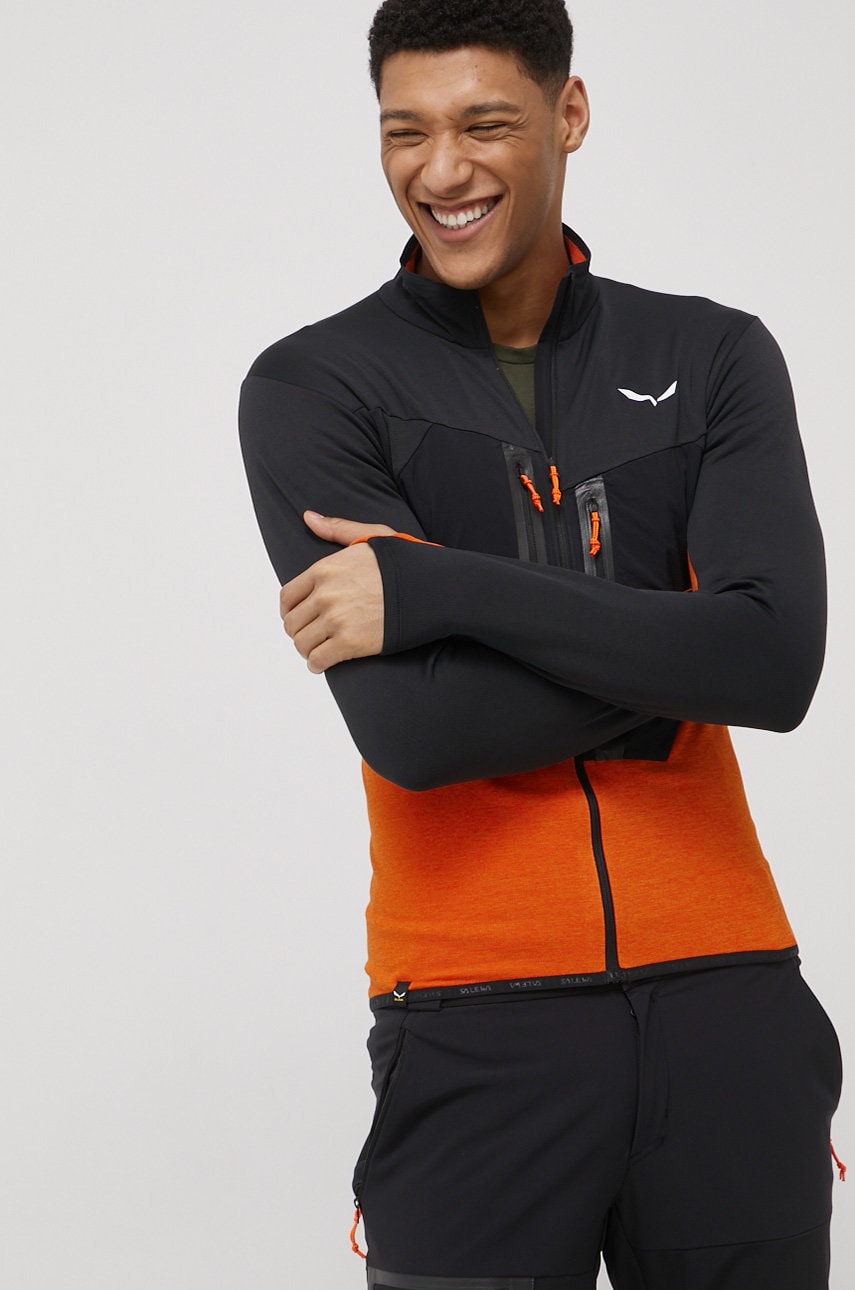 Salewa hanorac în aer liber ortles barbati, culoarea negru, modelator