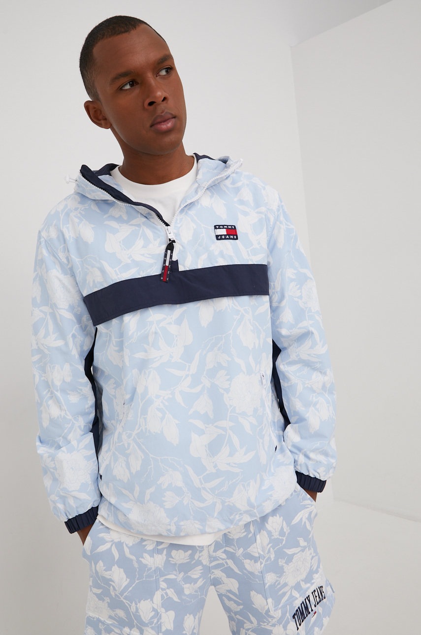 

Яке Tommy Jeans с преходна изолация с уголемена кройка, Син