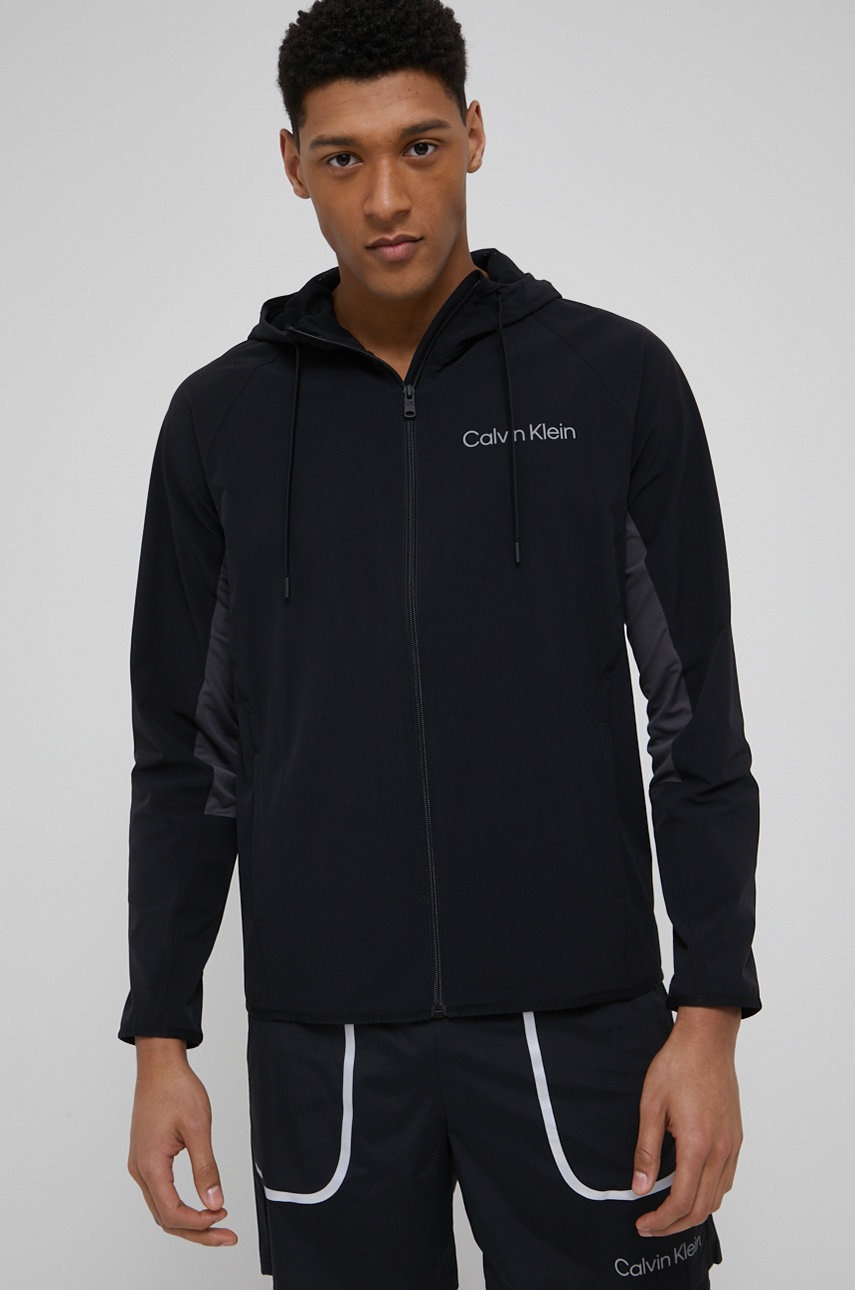 

Яке Calvin Klein Performance мъжка в черно с преходна изолация, Черен