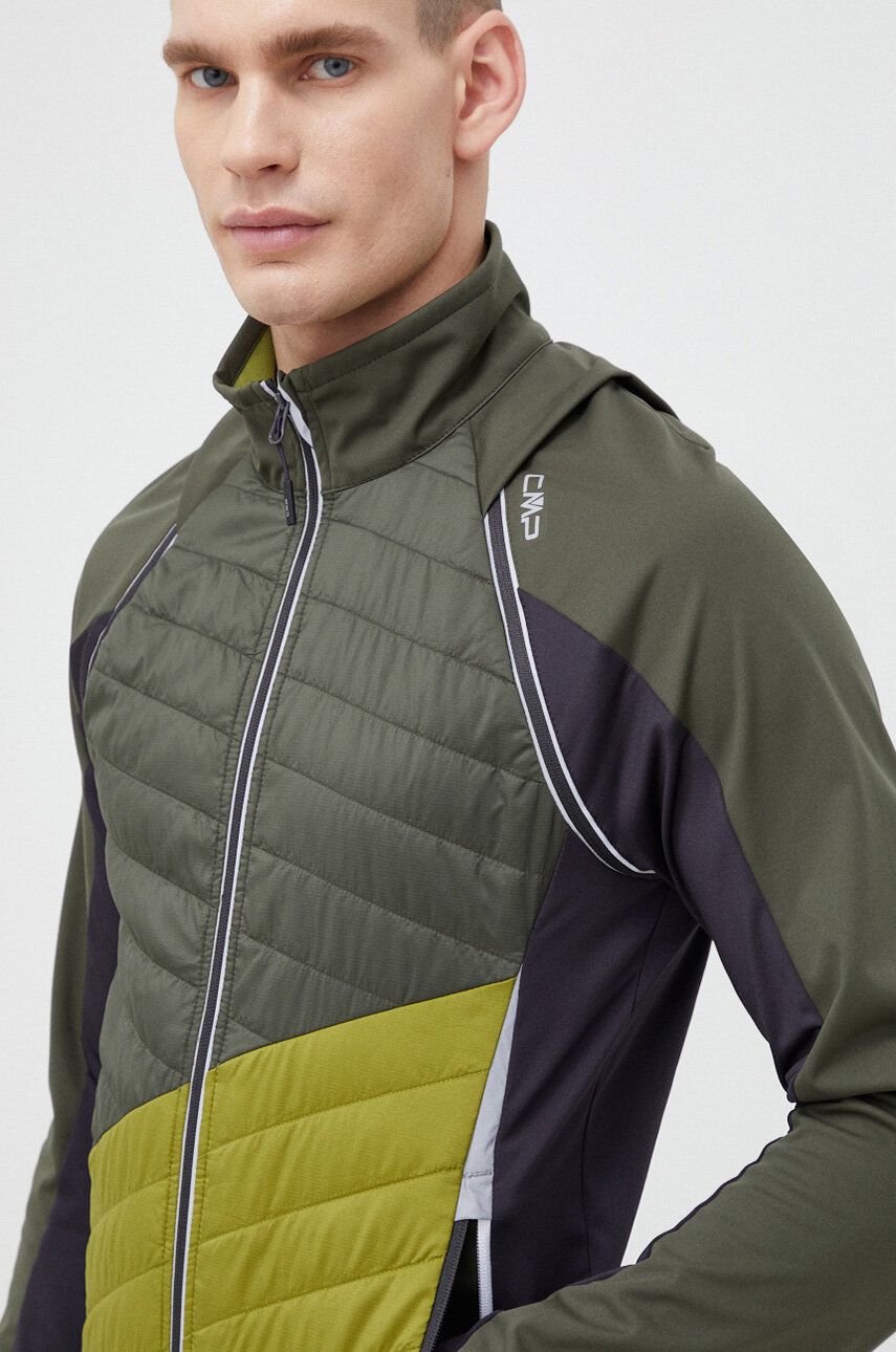 Sportovní bunda CMP zelená barva - zelená -  100 % Polyester