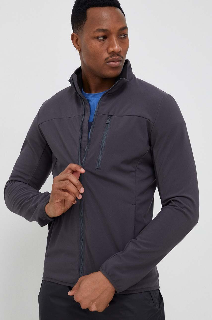 Outdoorová bunda Helly Hansen šedá barva - šedá -  Hlavní materiál: 90 % Polyester