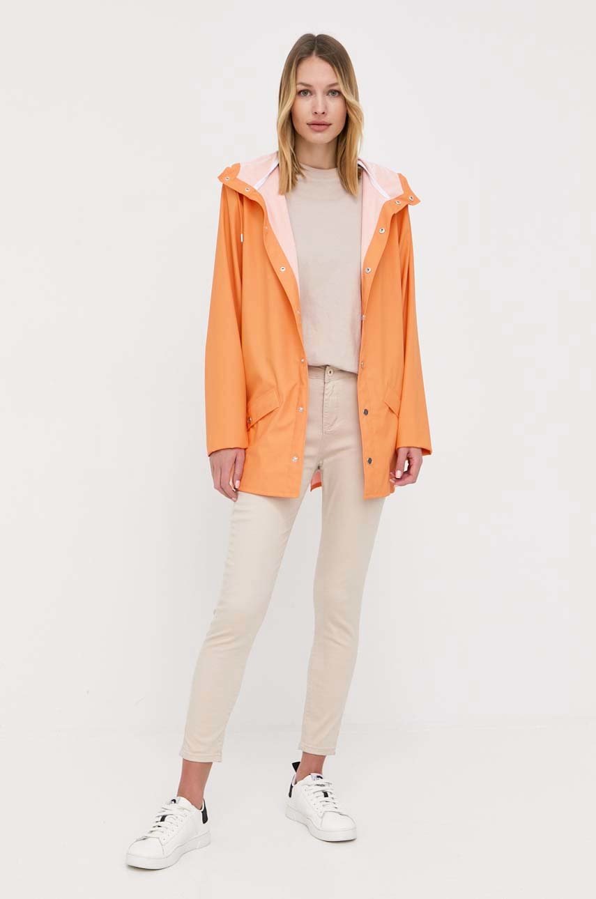 

Куртка Rains 12010 Jacket колір помаранчевий перехідна
