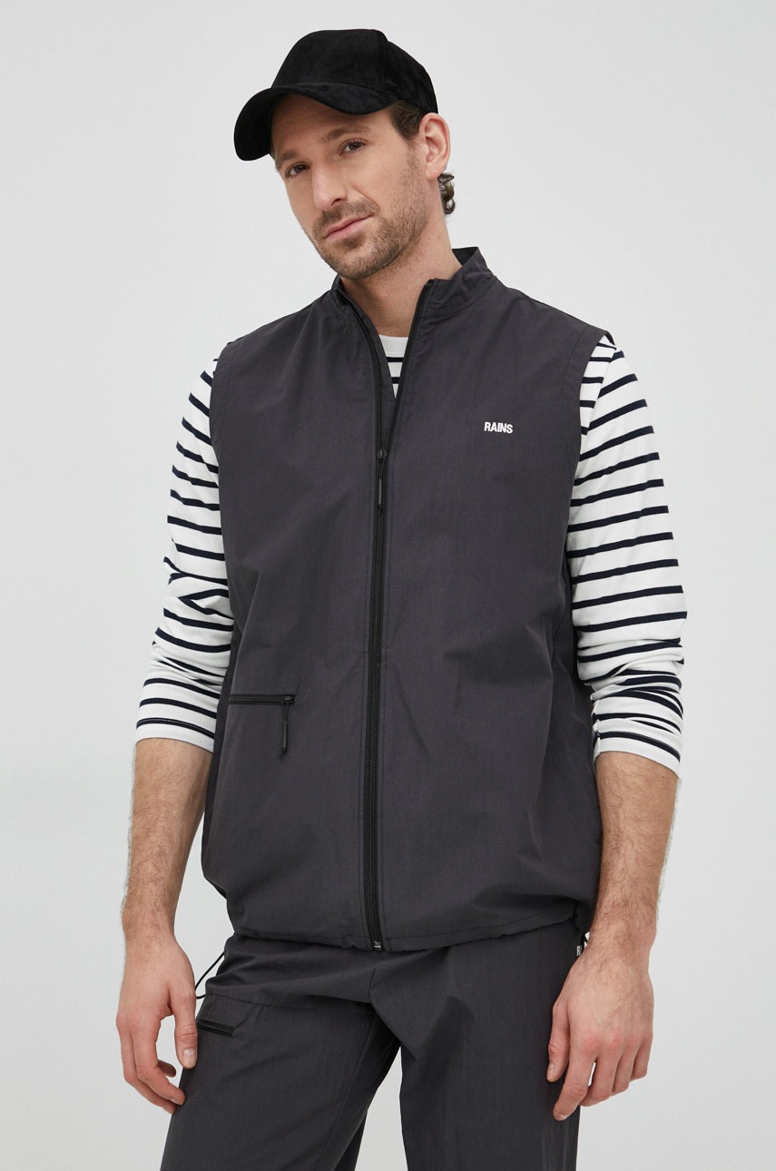 

Безрукавка Rains 18670 Woven Vest цвет чёрный переходной