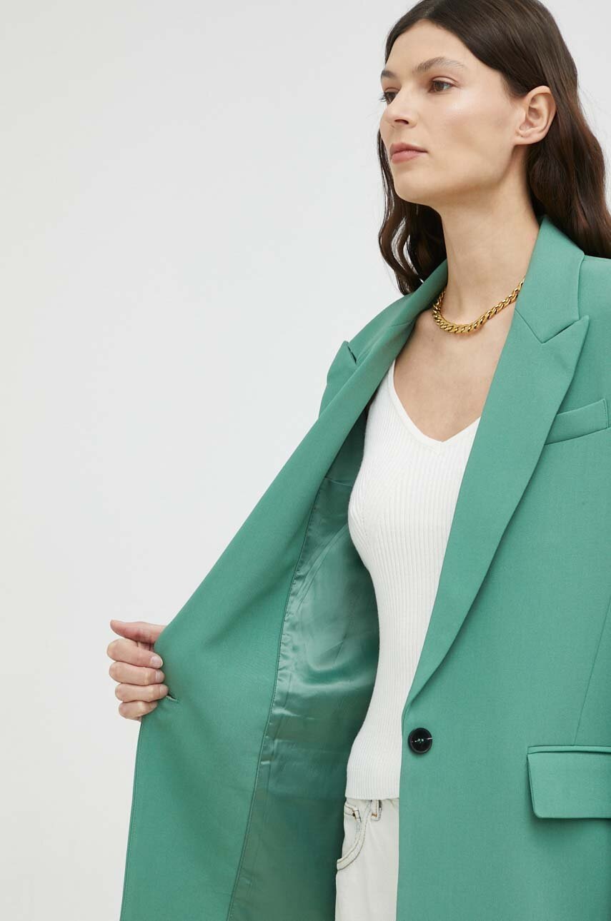 Σακάκι Bruuns Bazaar χρώμα: πράσινο φωτογραφία