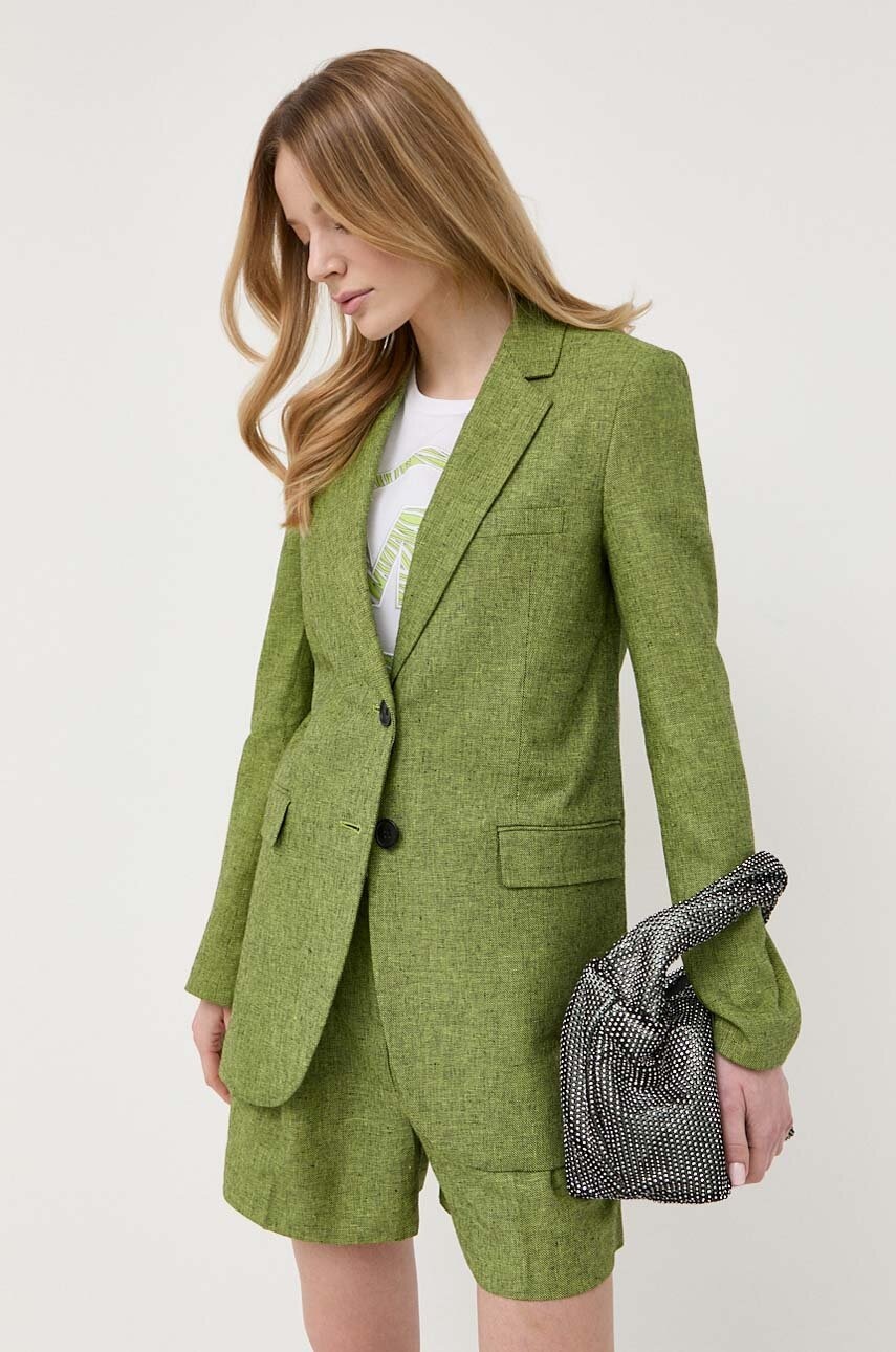 Michael Michael Kors Sacou De In Culoarea Verde, Un Singur Rand De Nasturi, Neted