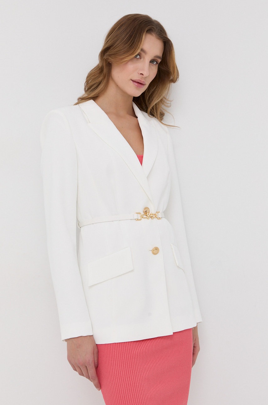 

Сако Marciano Guess в бяло с едно копче с изчистен дизайн, Бял
