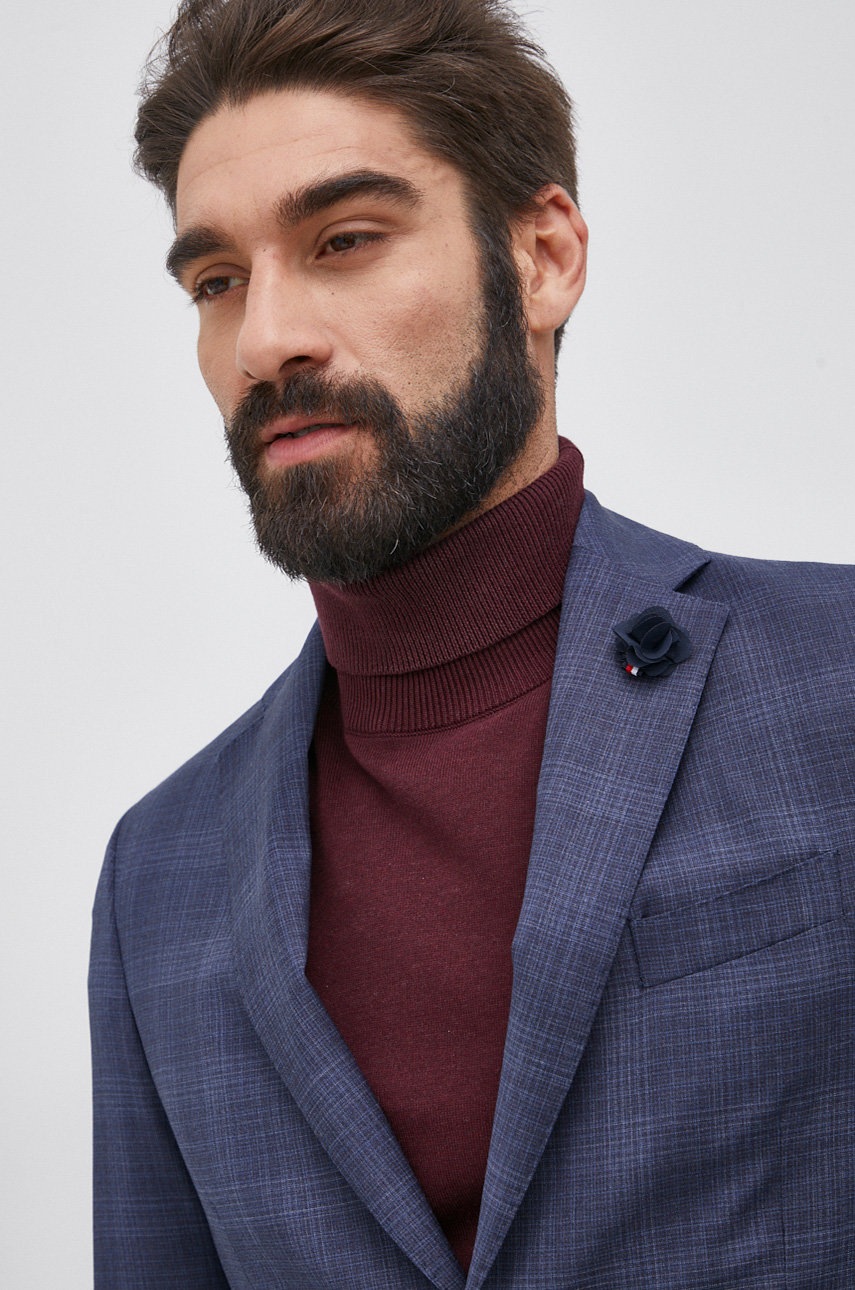 

Вълнено сако Tommy Hilfiger мъжко в тъмносиньо, Тъмносин