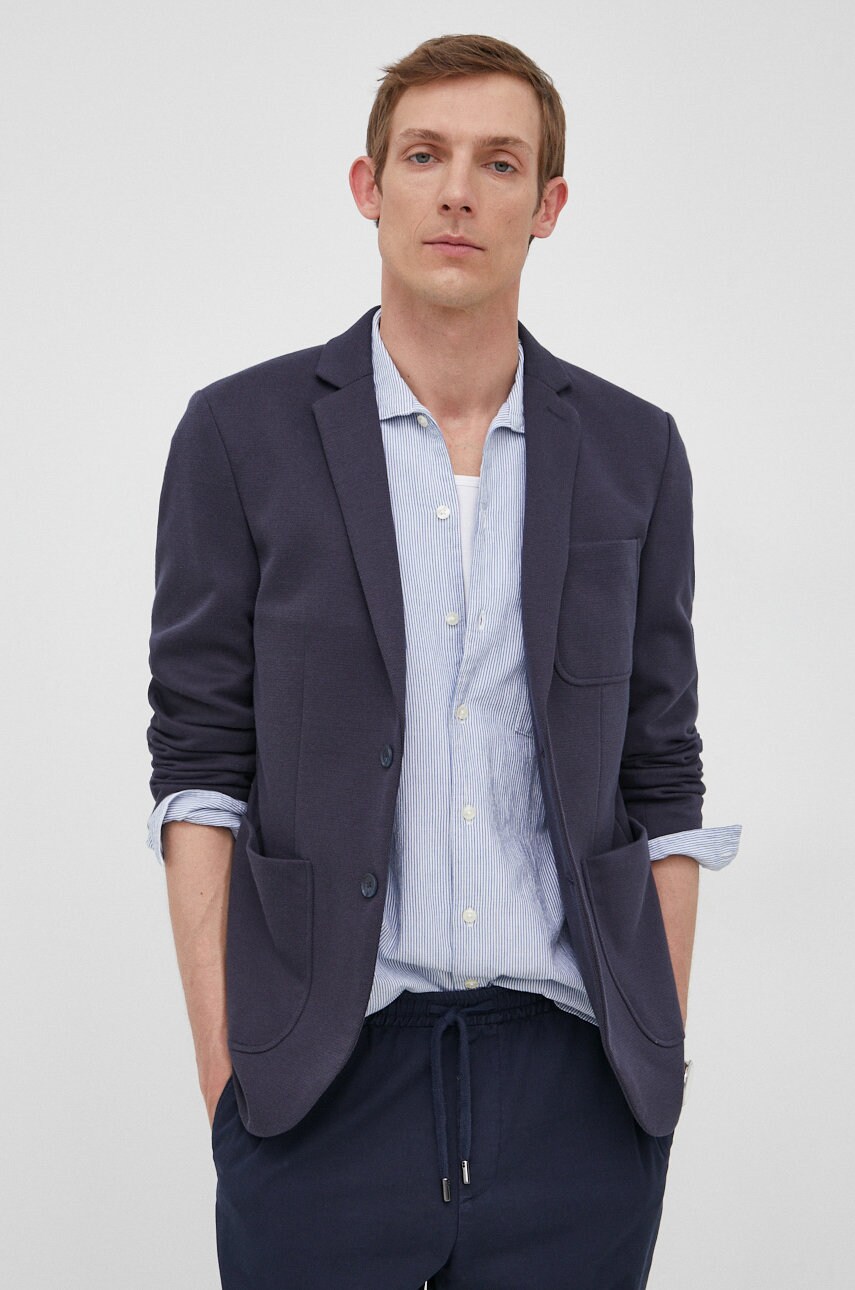 Selected homme sacou barbati, culoarea albastru marin