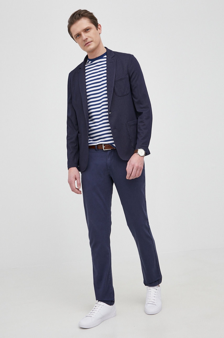 Trussardi sacou barbati, culoarea albastru marin