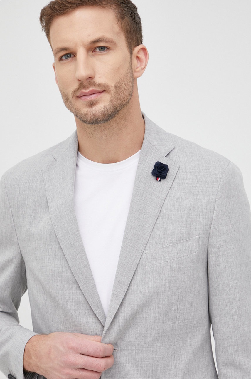 

Сако Tommy Hilfiger мъжка в сиво, Сив