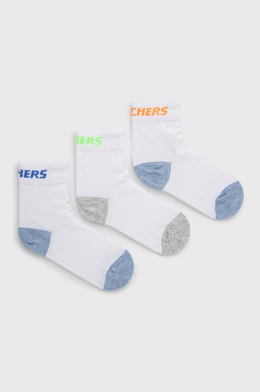 

Детски чорапи Skechers (3 чифта) в бяло, Бял