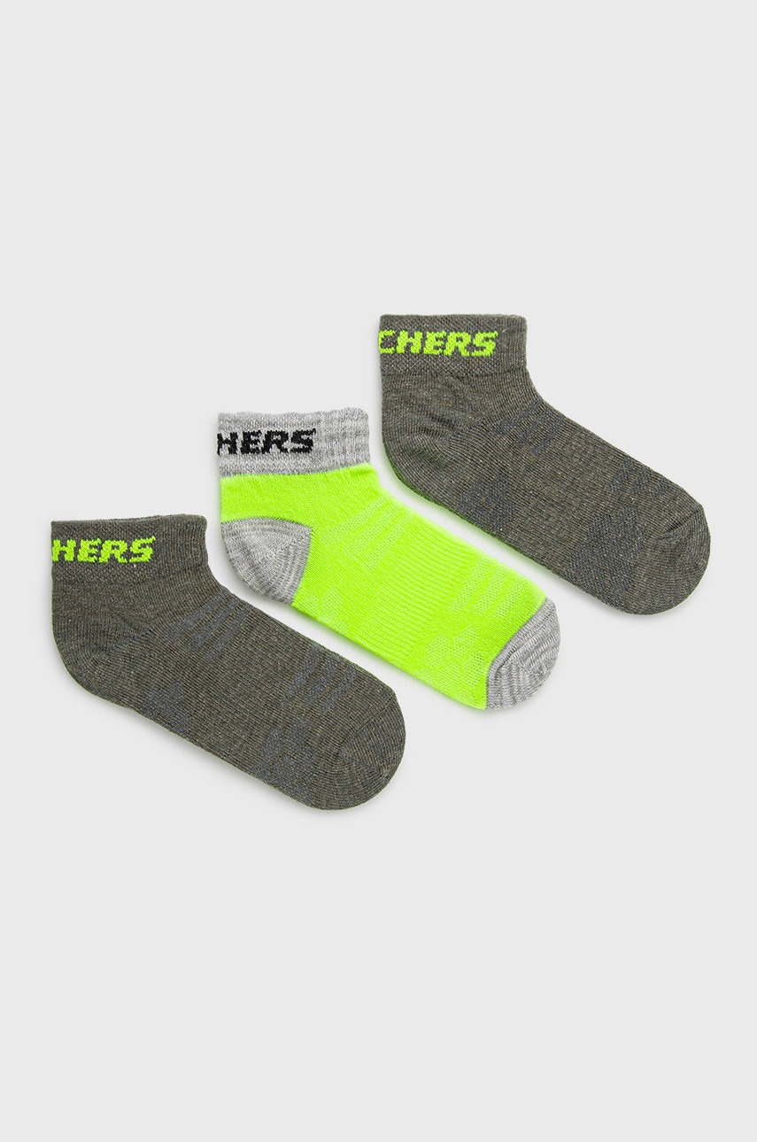 

Детски чорапи Skechers (3 чифта) в сиво, Сив