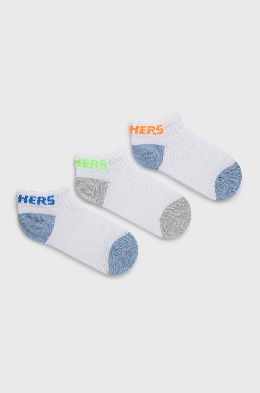 

Детски чорапи Skechers (3 чифта) в бяло, Бял