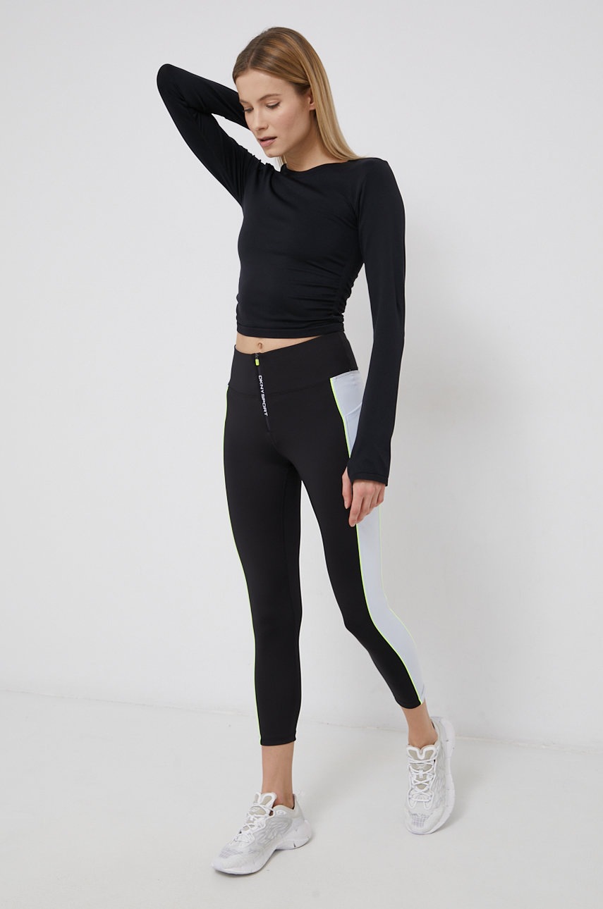 

Леггинсы Dkny женское цвет чёрный узорное