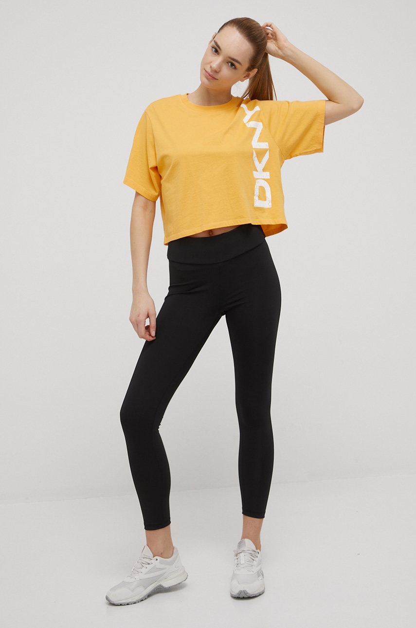 

Леггинсы Dkny женские цвет чёрный однотонные