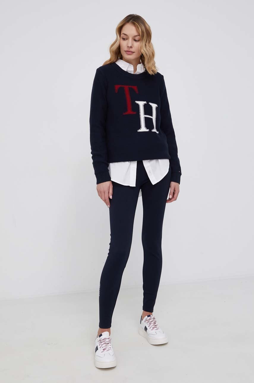 

Легінси Tommy Hilfiger жіночі колір синій з принтом