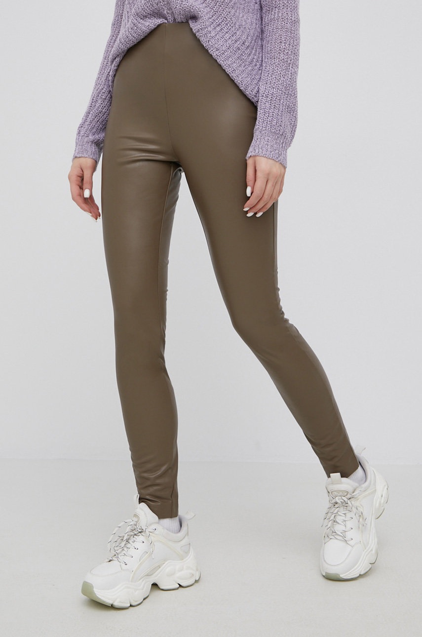 leginy-only-damske-hneda-barva-hladke