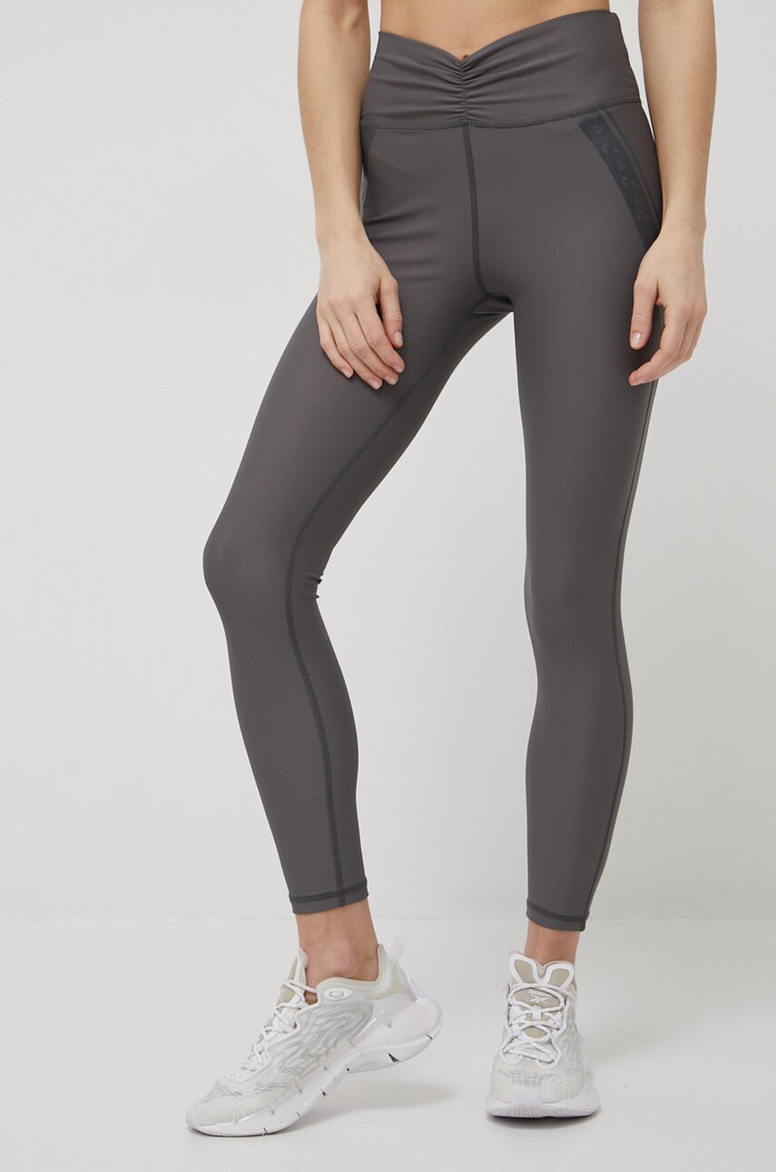 Only play leggins de antrenament femei, culoarea gri, cu imprimeu