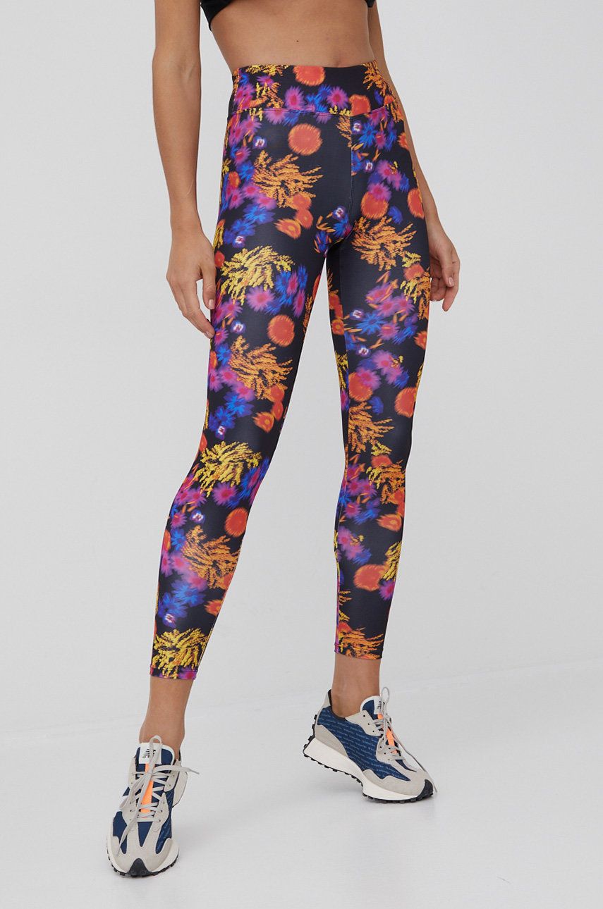 Desigual legginsy damskie kolor czarny wzorzyste