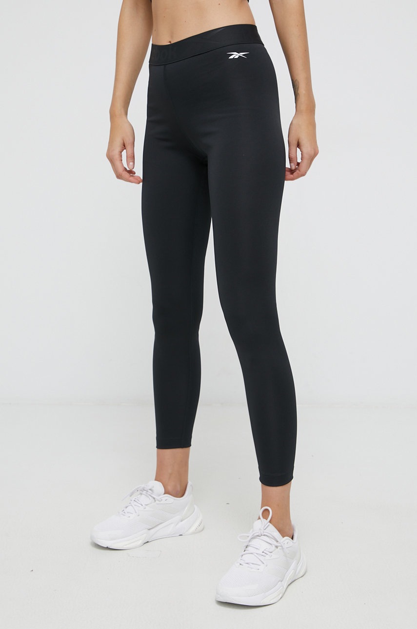

Легінси Reebok GR9477 жіночі колір чорний гладкі