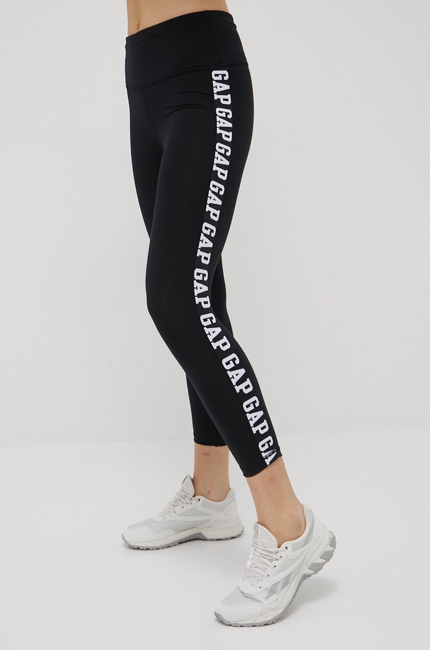 Gap colanti femei, culoarea negru, cu imprimeu