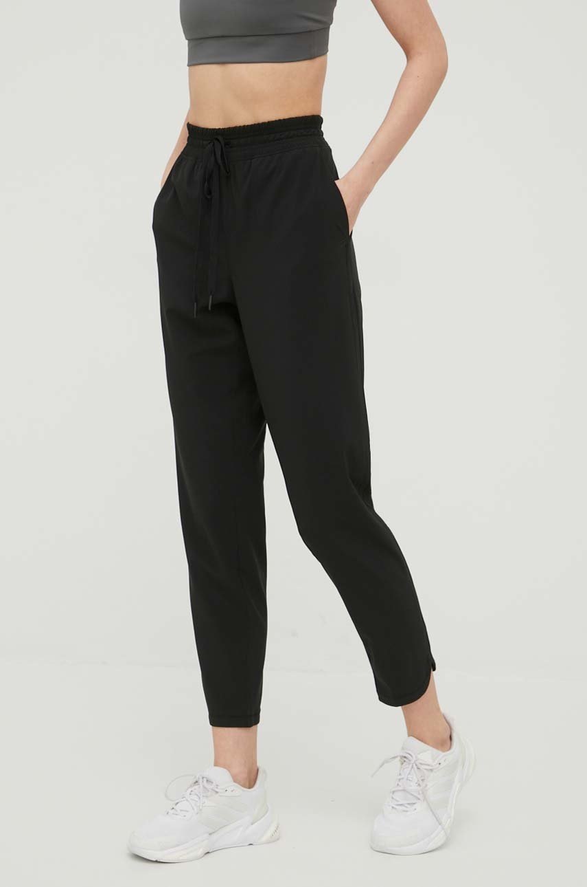 GAP spodnie dresowe damskie kolor czarny proste high waist