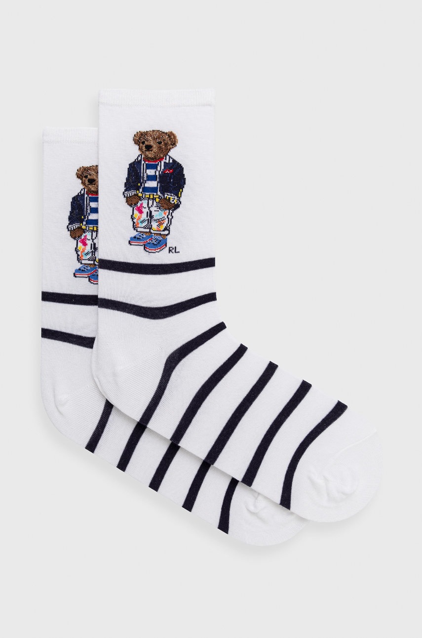 

Чорапи Polo Ralph Lauren дамско в бяло, Бял