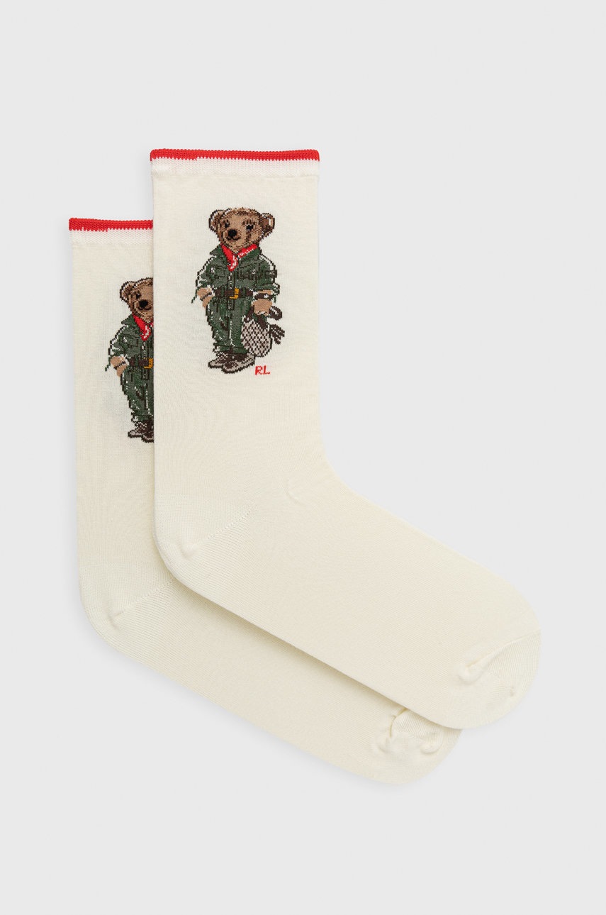 

Чорапи Polo Ralph Lauren дамско в бежово, Бежов