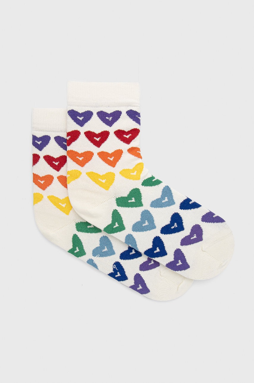 

Чорапи Paul Smith дамско в бяло, Бял