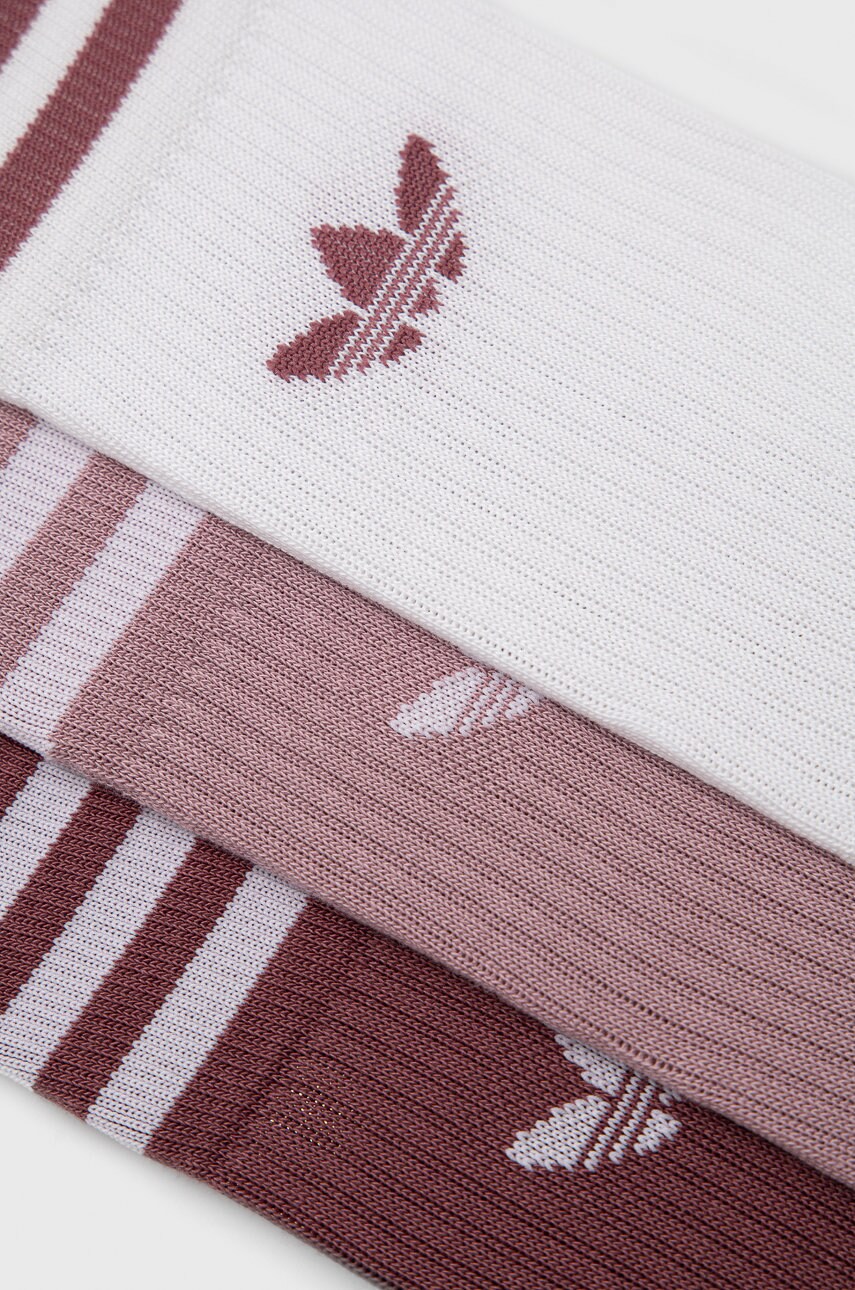 

Шкарпетки adidas Originals (3-pack) HC9560 колір рожевий