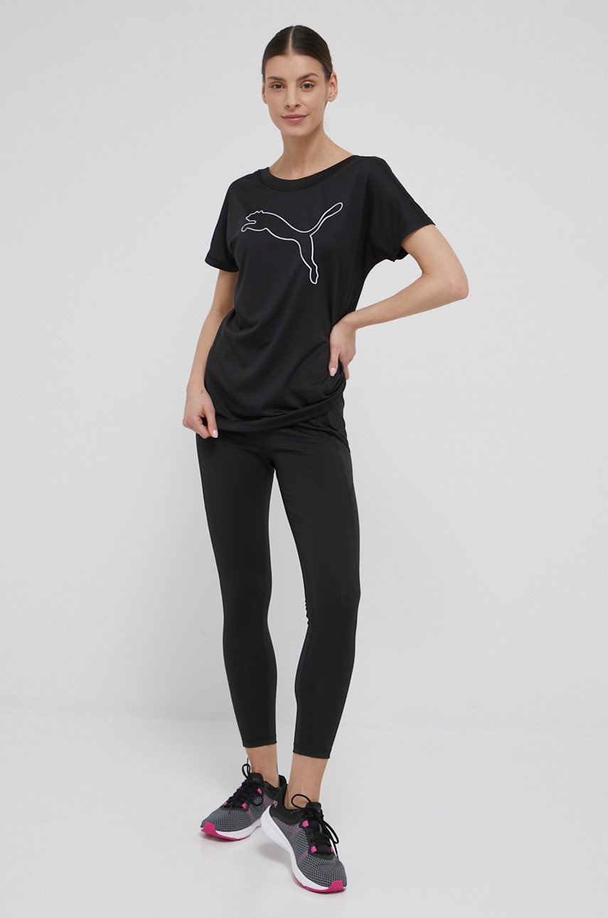 Puma Leggins De Antrenament 52026701 Femei, Culoarea Negru, Neted