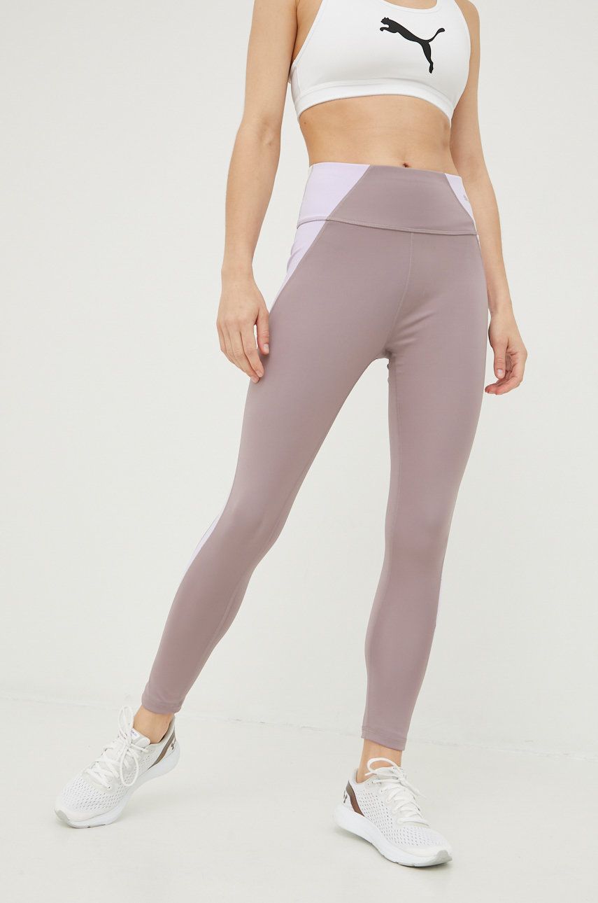 Puma Leggins De Antrenament Evostripe Femei, Culoarea Violet, Modelator