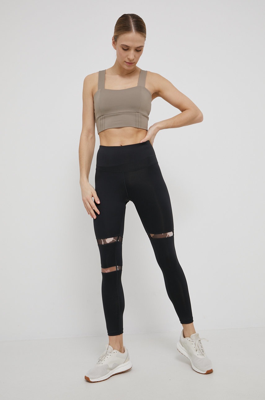 

Леггинсы Reebok H65562 женские цвет чёрный с аппликацией