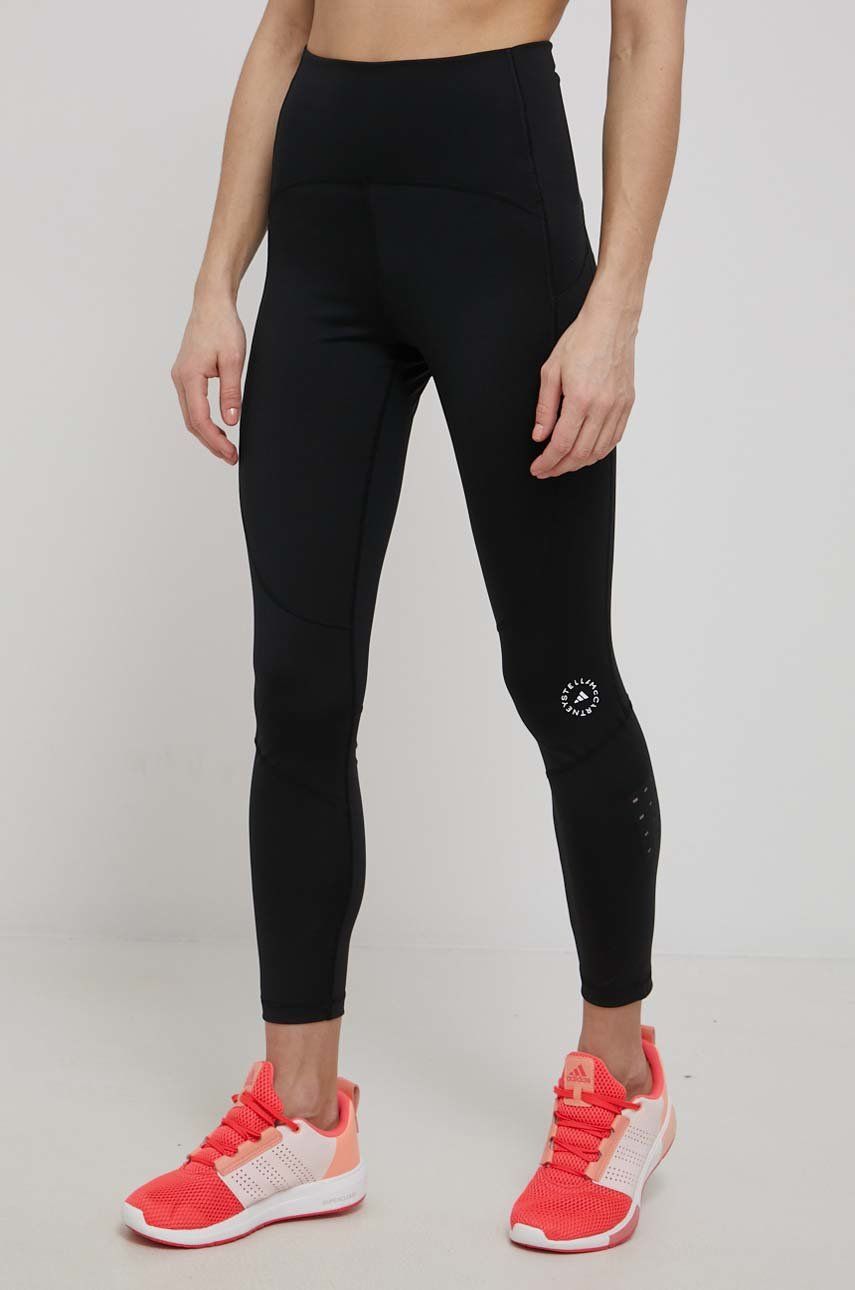 Adidas By Stella Mccartney Leggins De Antrenament Hf3071 Femei, Culoarea Negru, Neted