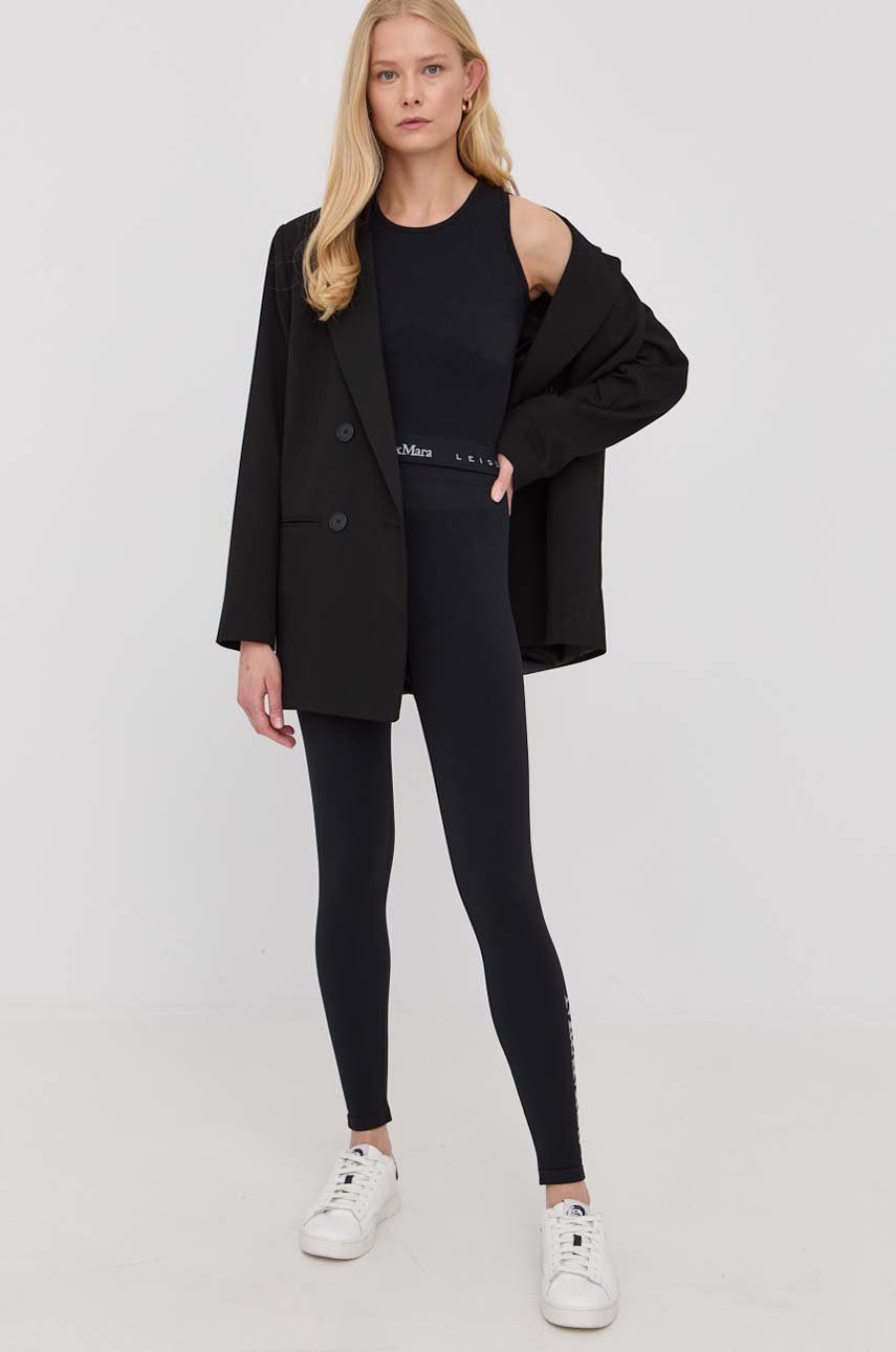 

Легінси Max Mara Leisure жіночі колір чорний візерунок