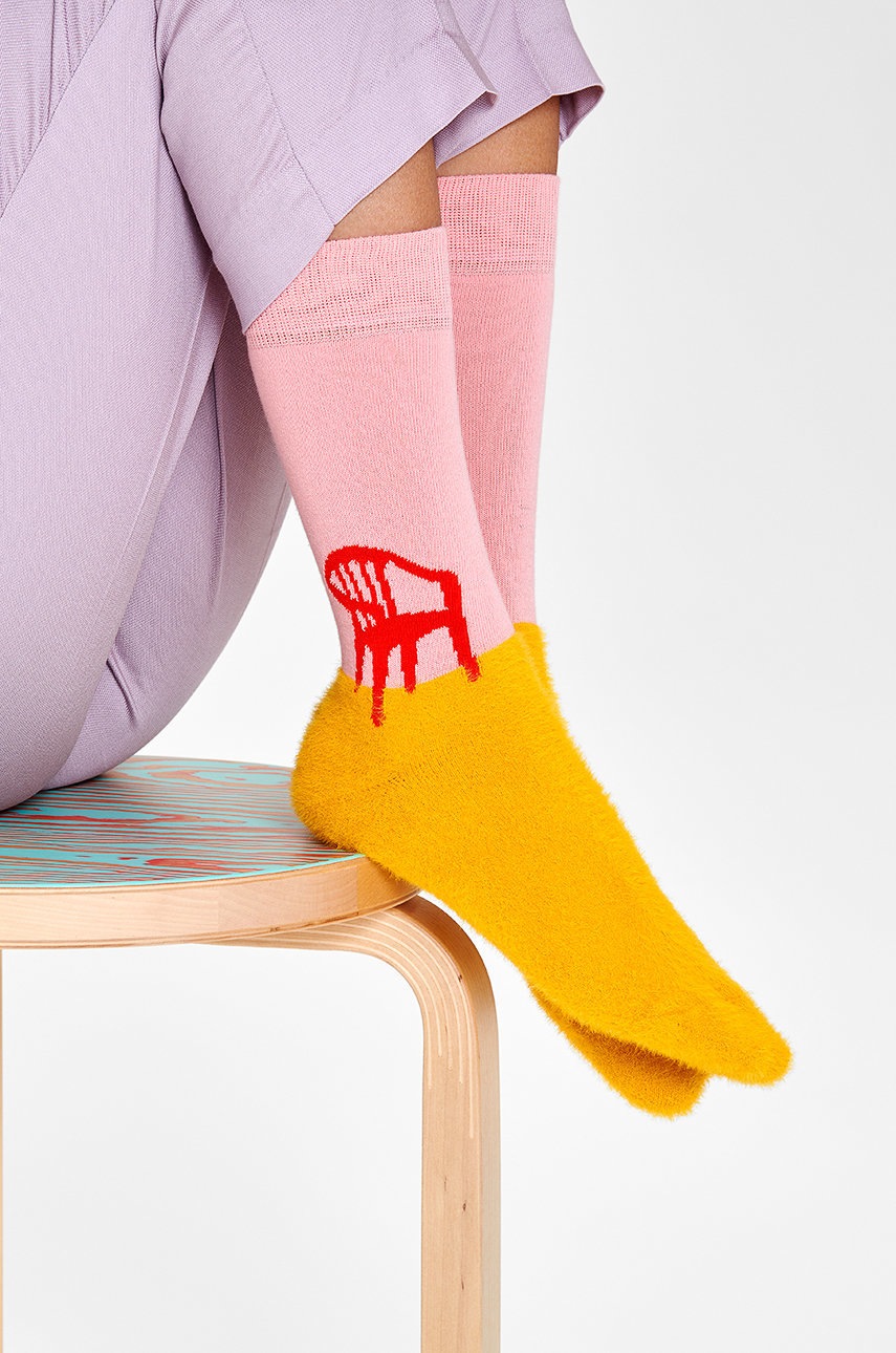 

Чорапи Happy Socks дамски в оранжево, Оранжев