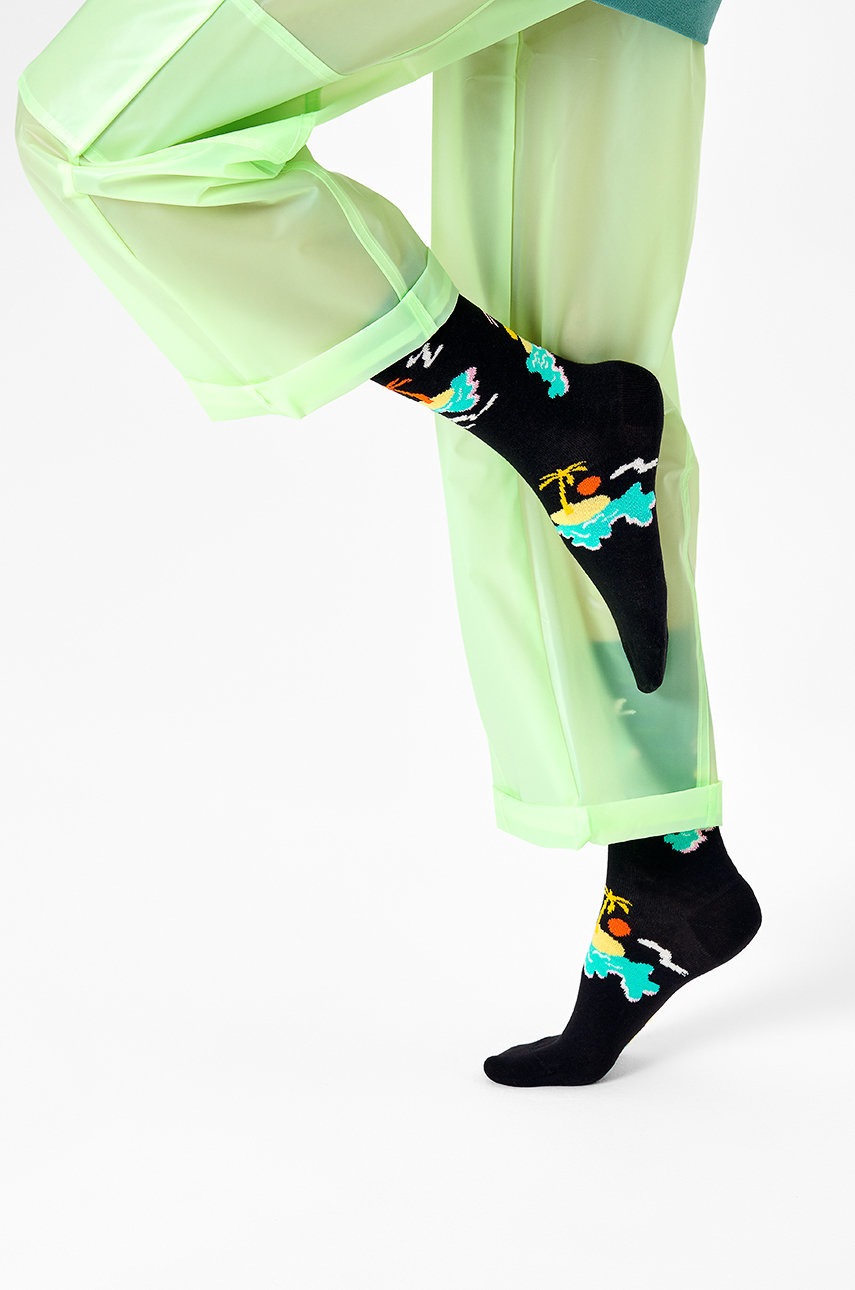 

Чорапи Happy Socks дамски в черно, Черен