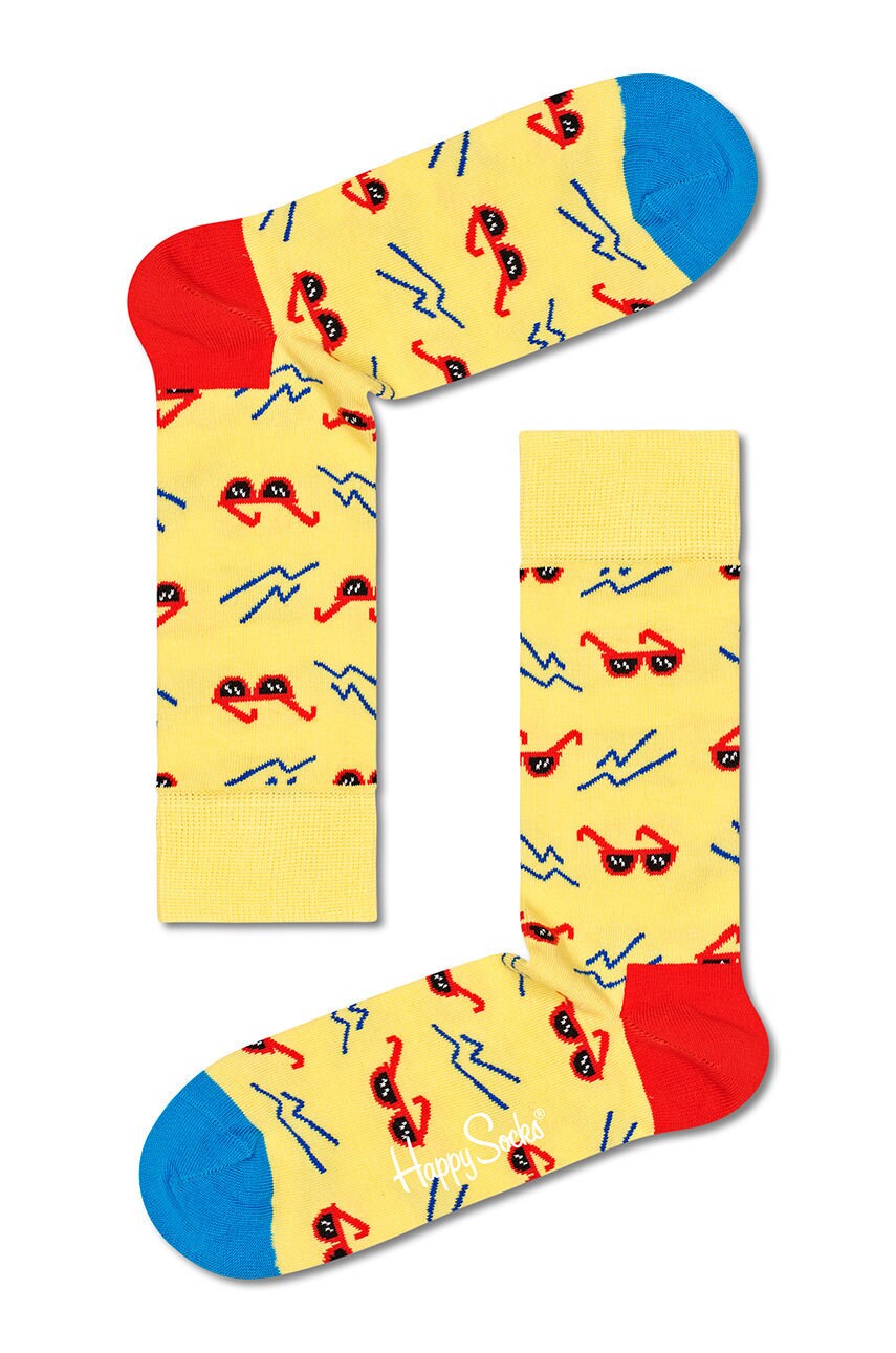 

Чорапи Happy Socks дамски в жълто, Жълт