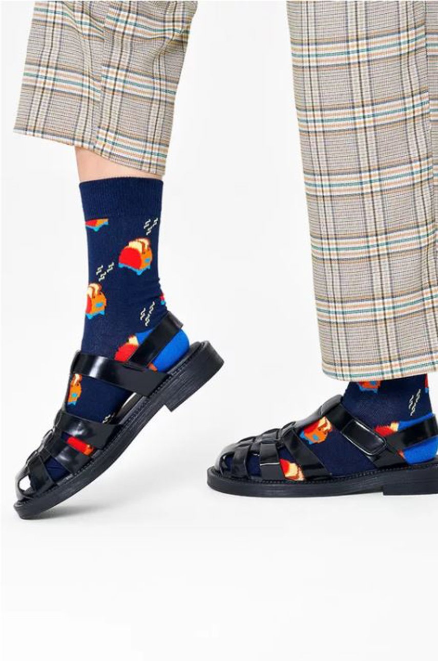 

Чорапи Happy Socks дамски в тъмносиньо, Тъмносин
