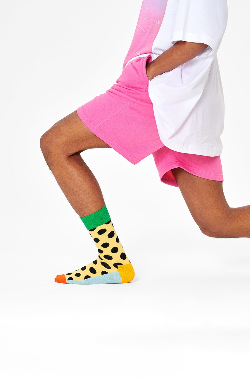

Чорапи Happy Socks дамски в жълто, Жълт