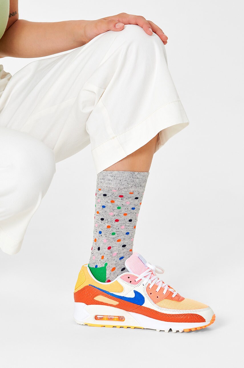 

Чорапи Happy Socks дамски в сиво, Сив