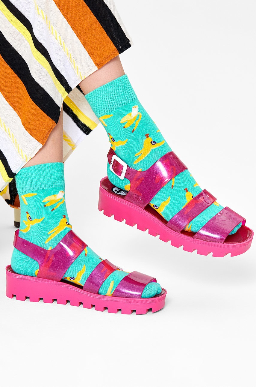 

Шкарпетки Happy Socks жіночі колір бірюзовий