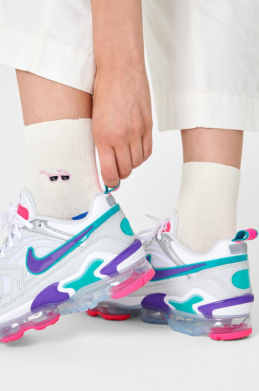 

Чорапи Happy Socks дамски в бяло, Бял